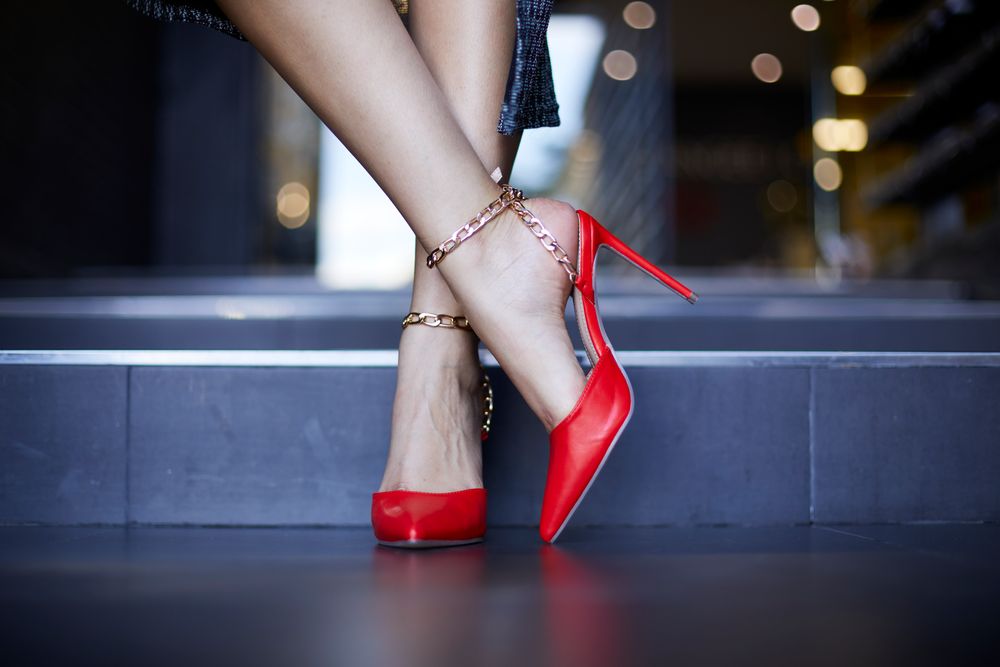 red going out shoes