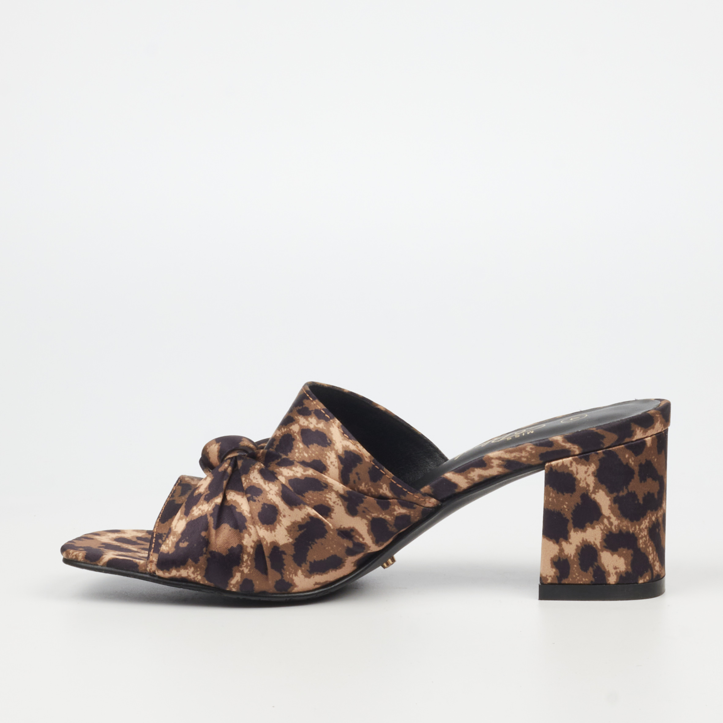 Miss Black Footwear – Nolwazi 1 Faux Leather Low Block Heels - Leopard